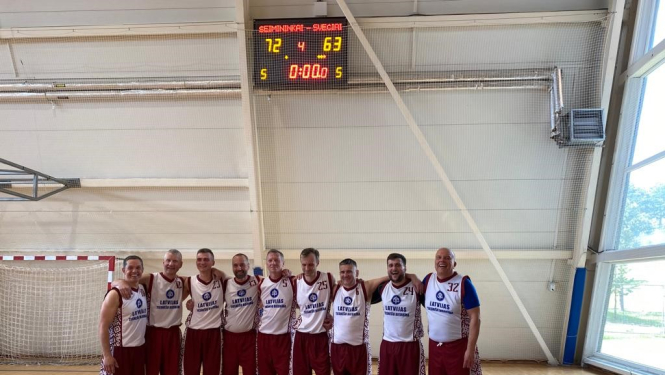 Attēlā attēlota basketbola komanda