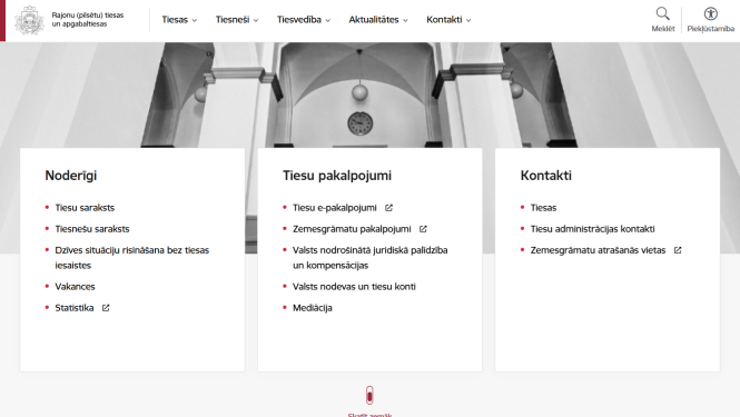 Jaunā tiesas.lv mājaslapa