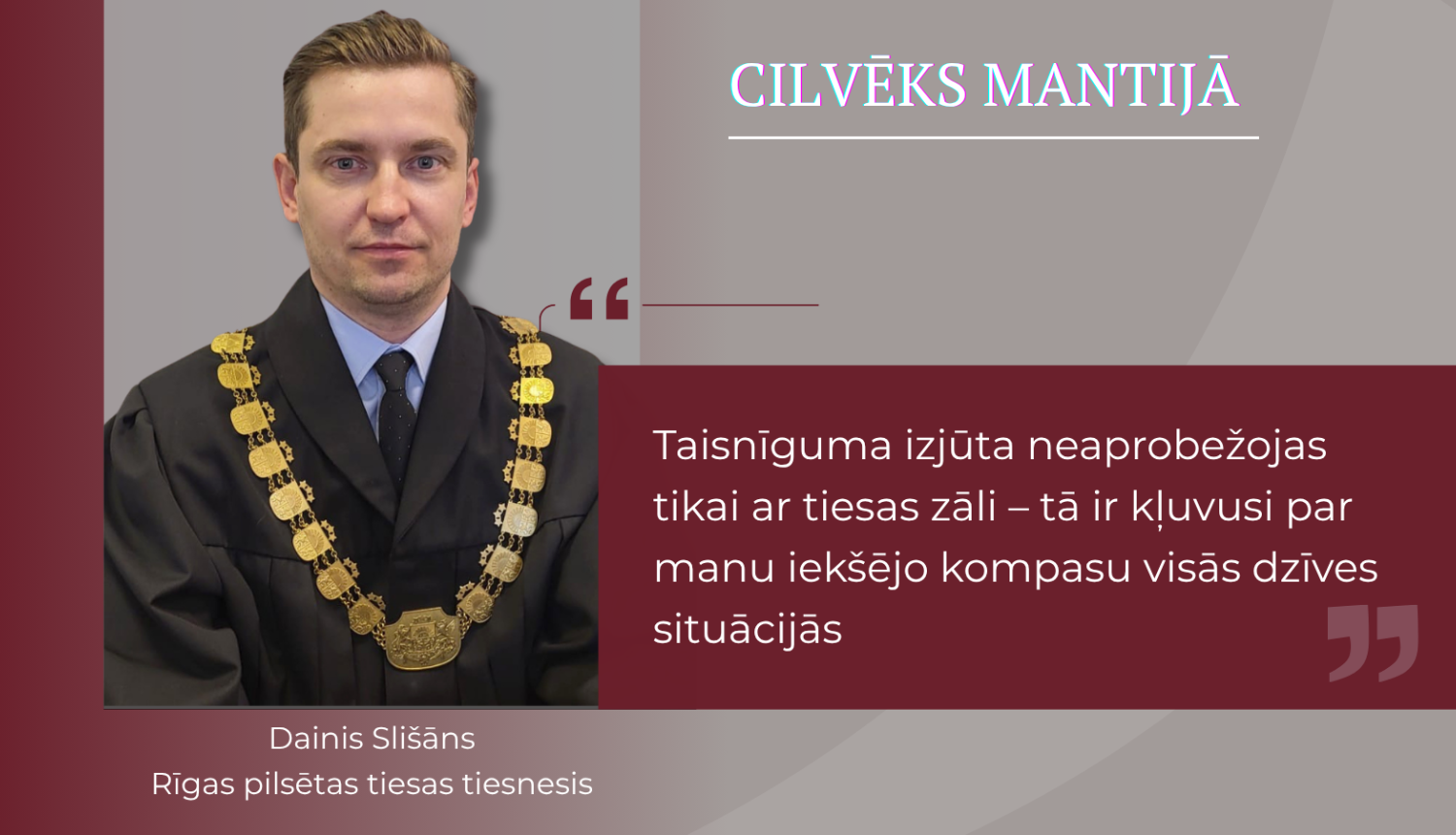 Attēlā tiesnesis Dainis Slišāns
