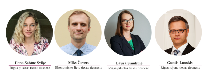 Attēlā attēloti tiesneši