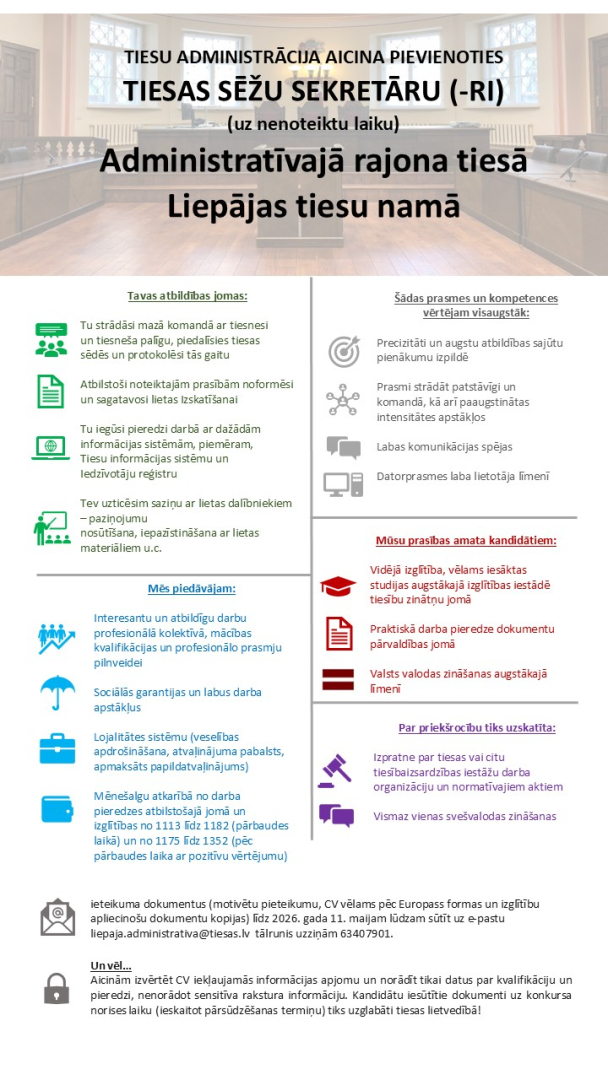 Attēlā redzamas prasības pretendentiem