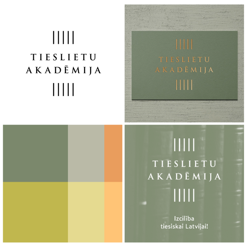 Attēlā redzama Tieslietu akadēmijas identitāte