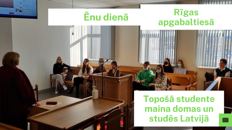 Attēlā redzams Rīgas apgabaltiesas Krimināllietu tiesas kolēģijas tiesnese Ludmila Poļakova, tiekoties ar skolēniem Ēnu dienā