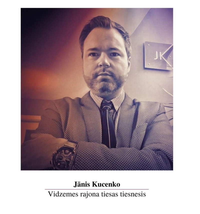 Attēlā attēlots Jānis Kucenko, Vidzemes rajona tiesas tiesnesis