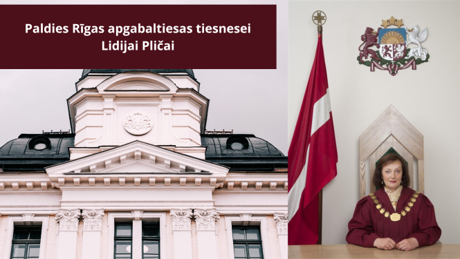 Attēlā redzama tiesnese L. Pliča