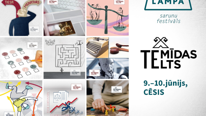 Attēlā ir vizuālais attainojums festivāla teltij