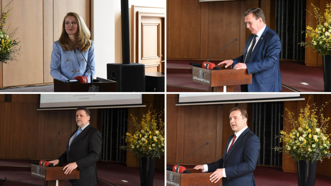 Attēlā attēlota pasākuma attēlu kolāža