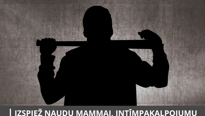 Attēlām ir informatīvs rakstus - redzama cilvēka ēna ar beisbola nūju rokās