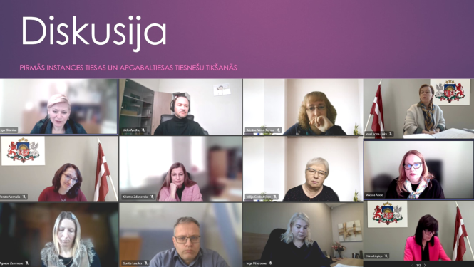 Attēlā attēlota attālinātās saslēgšanās sapulces kopattēls