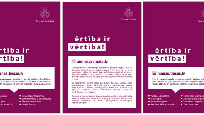 Attēlā redzami projekta bukleti