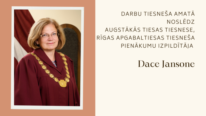 Attēlā attēlota tiesnese