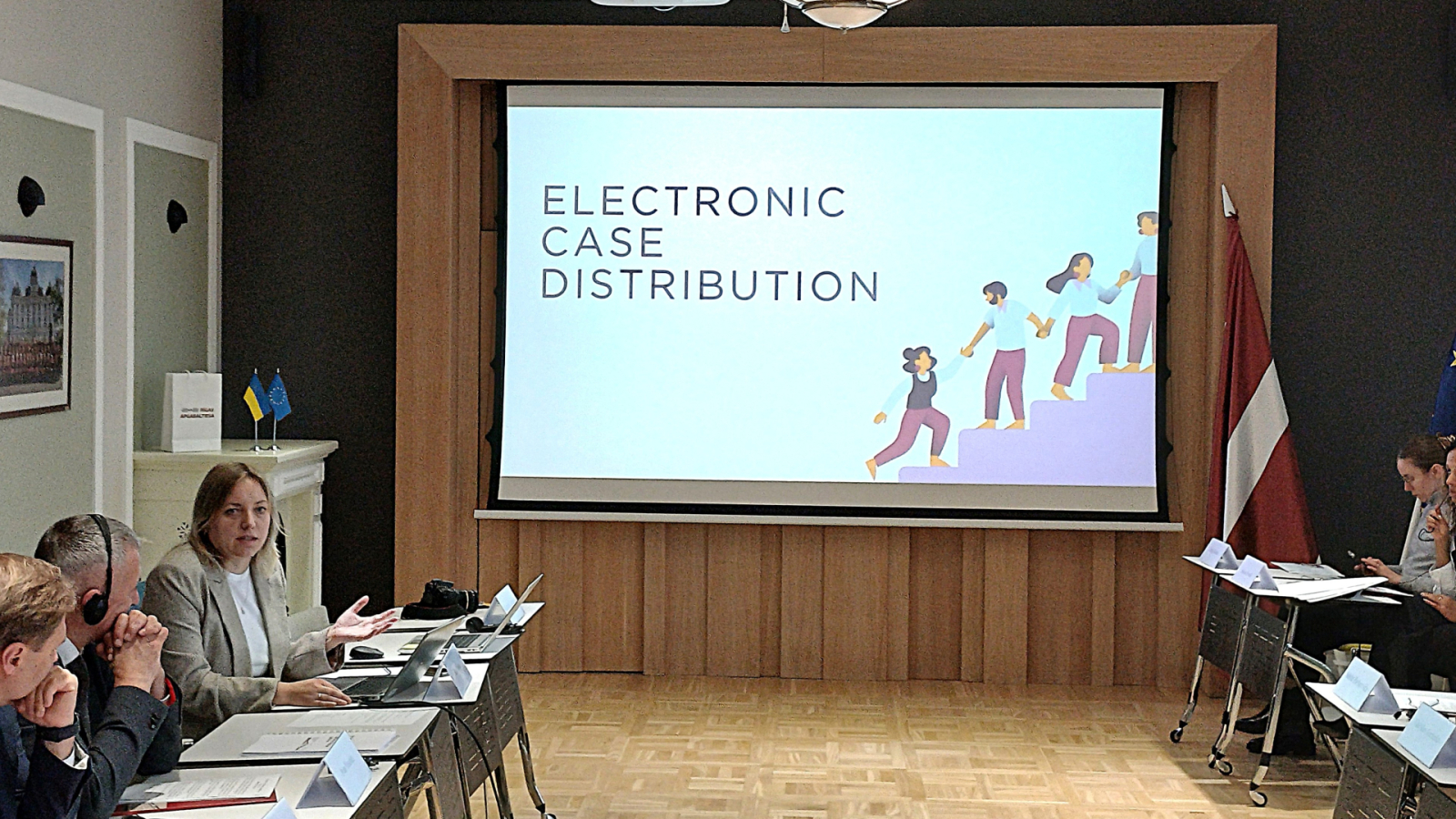 Attēlā redzami pasākuma dalībnieki