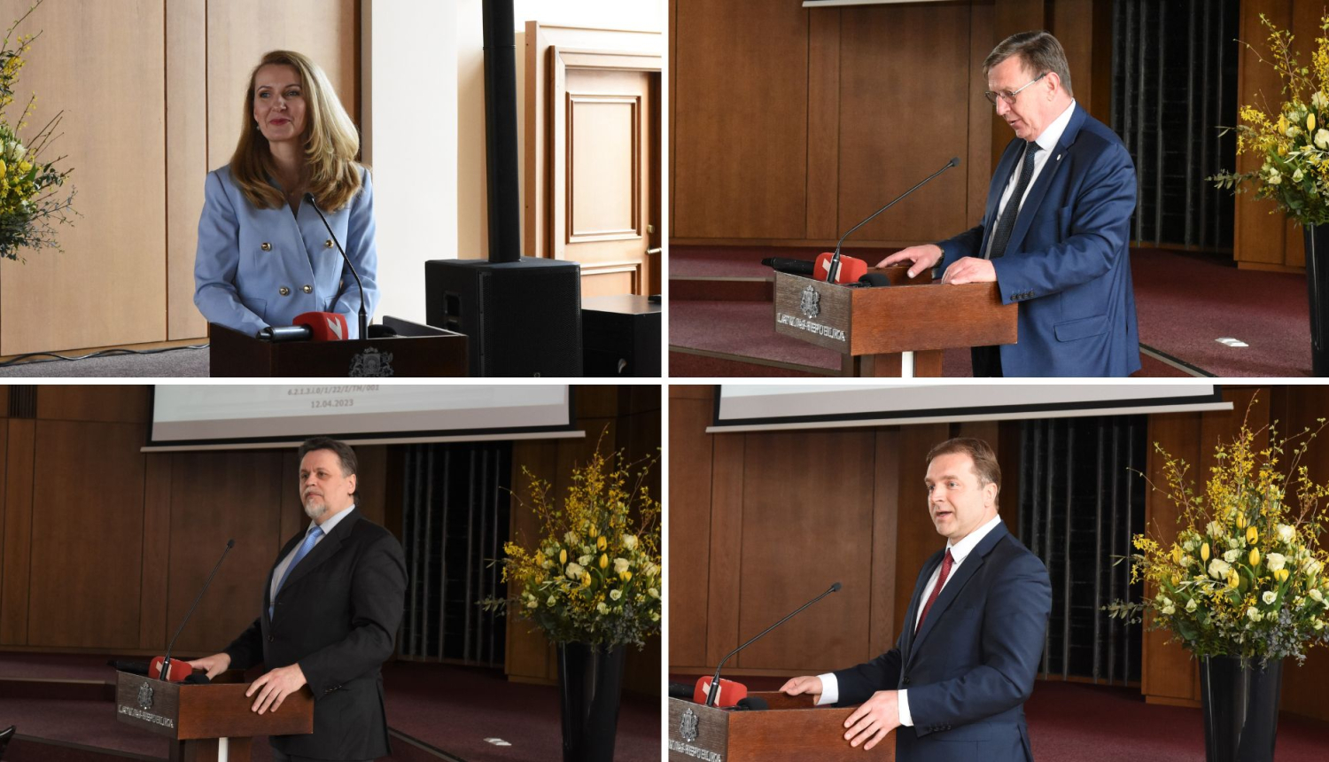 Attēlā attēlota pasākuma attēlu kolāža