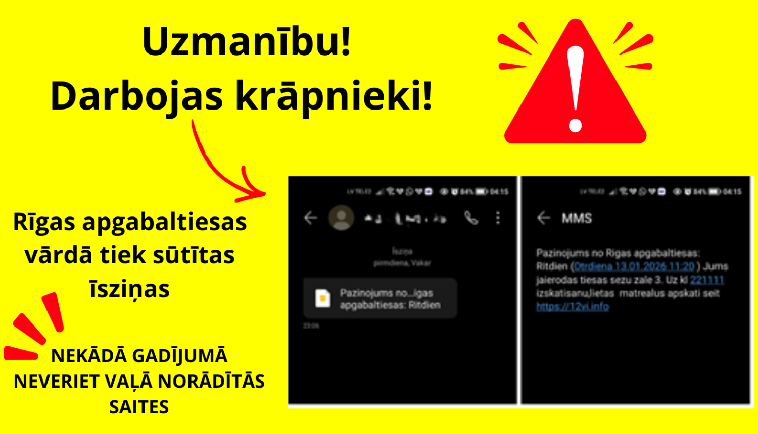 Uzmanību Krāpnieki paziņojums! 