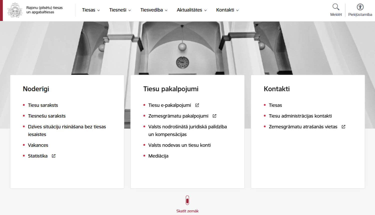 Jaunā tiesas.lv mājaslapa