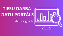 Attēlā redzams teksts: Tiesu darba datu portāls